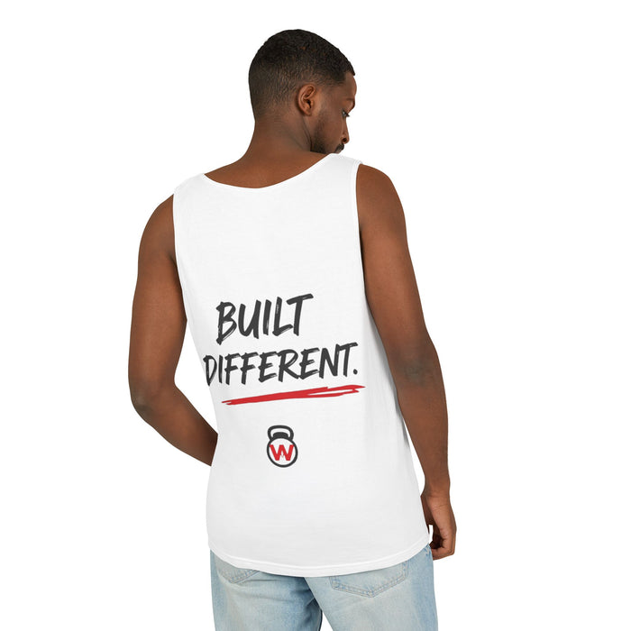 Built By Wanza Tank Top — "Built Different" Fitness Tank