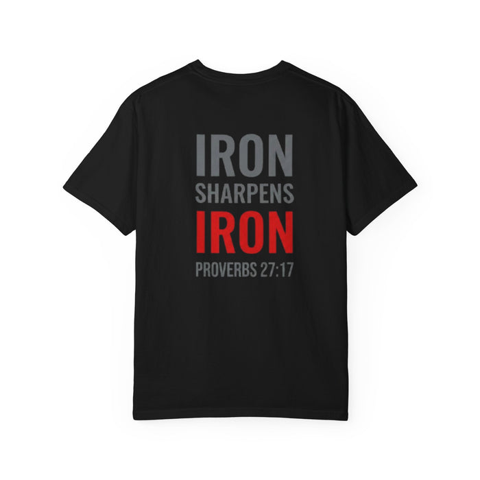 Iron Sharpens Iron T-Shirt — Proverbs 27:17 Workout Tee