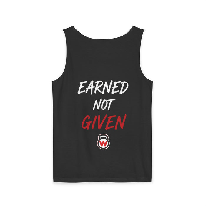 Built By Wanza Fitness Tank — “Earned Not Given” Training Tank Top