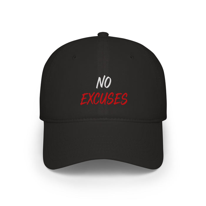 No Excuses Baseball Cap – Motivational Low Profile Hat for Fitness & Everyday Wear