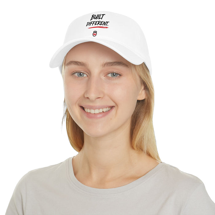 Built Different Baseball Cap — Low Profile White Dad Hat