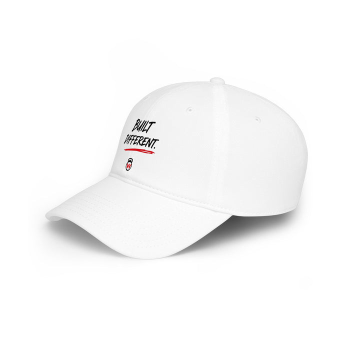 Built Different Baseball Cap — Low Profile White Dad Hat